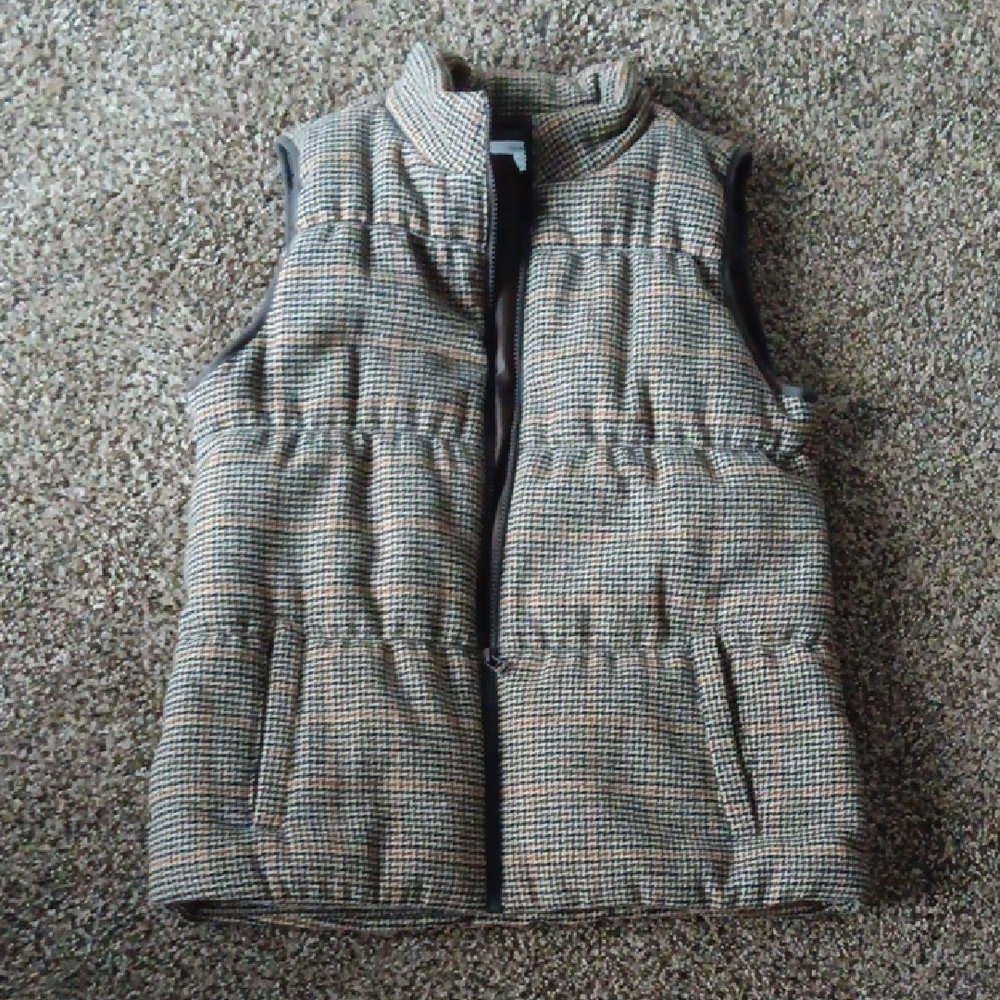 Plaid Puffer Vest